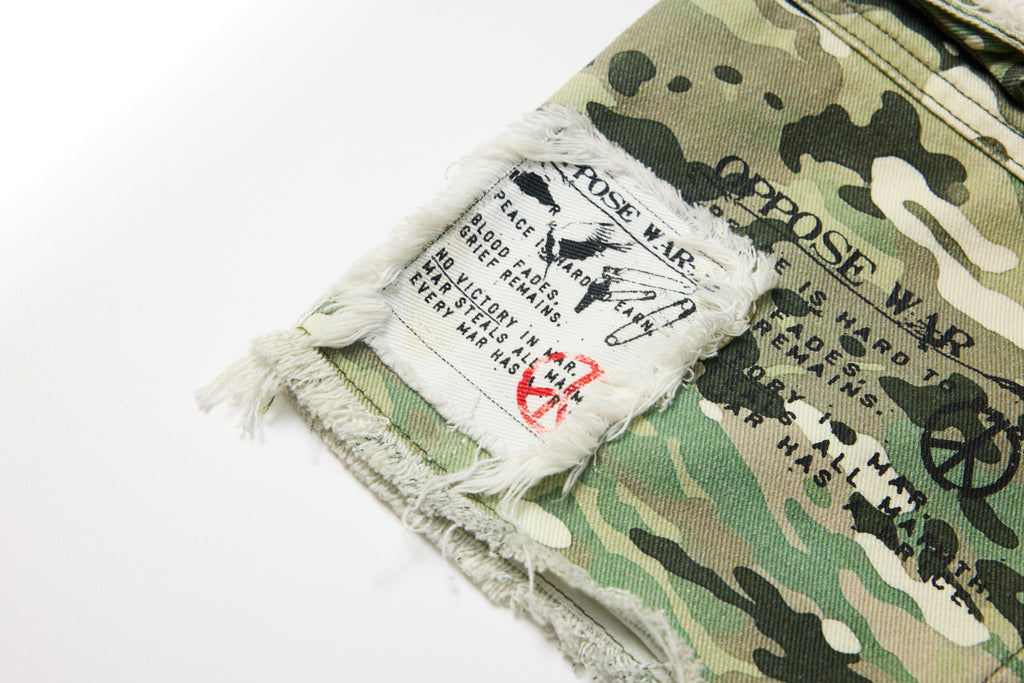 Patchwork Camo Cargo Jorts