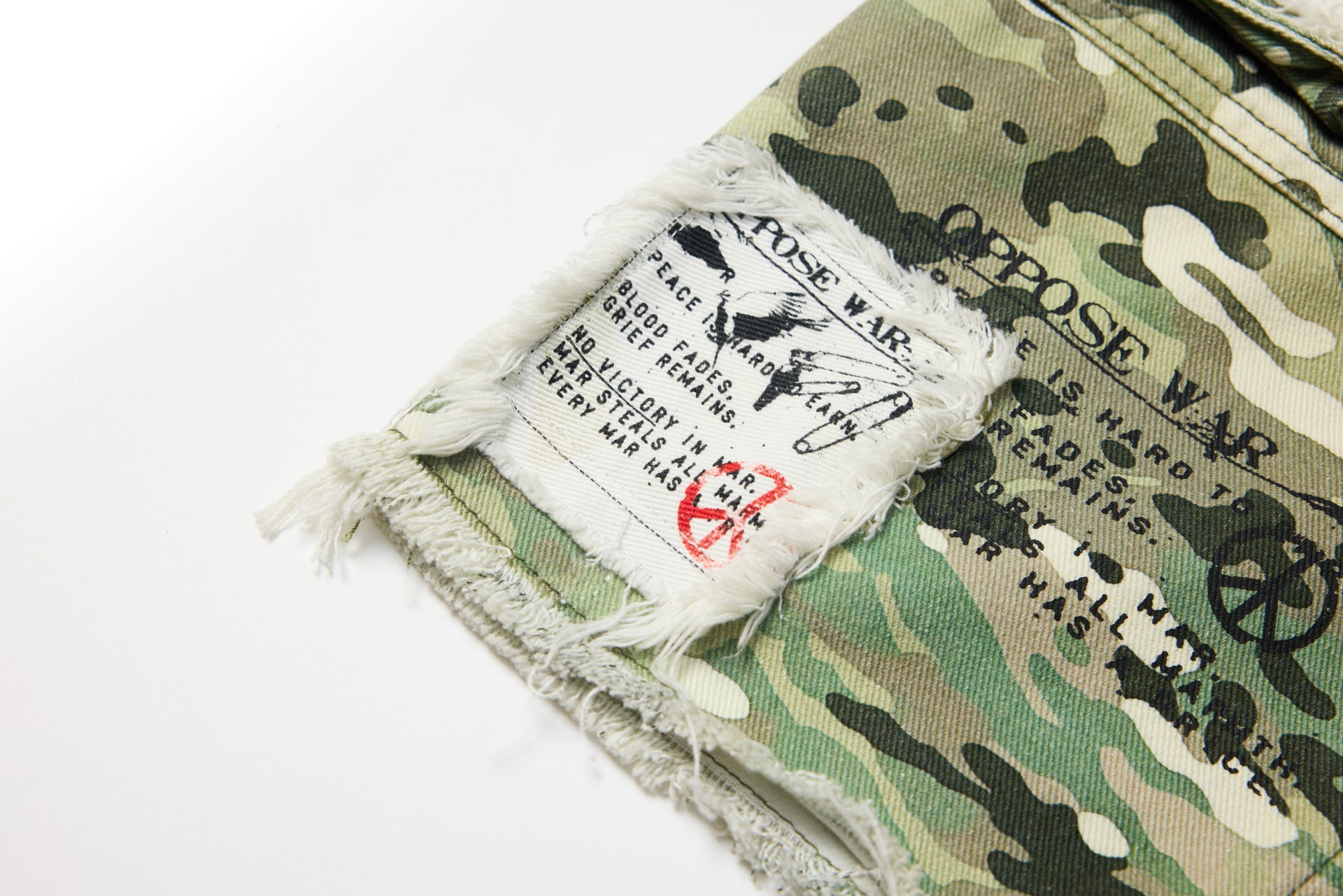 Patchwork Camo Cargo Jorts