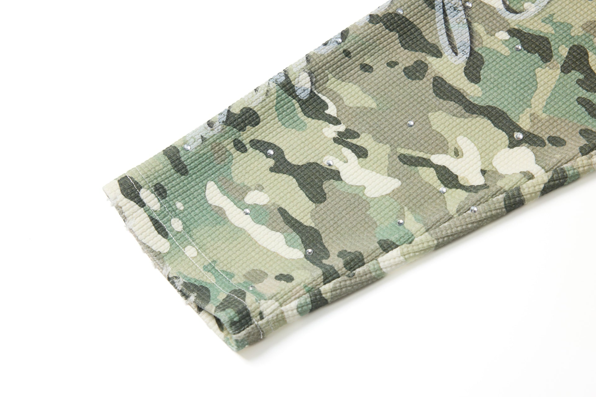 Camo Raglan Graphic Waffle Long Sleeve