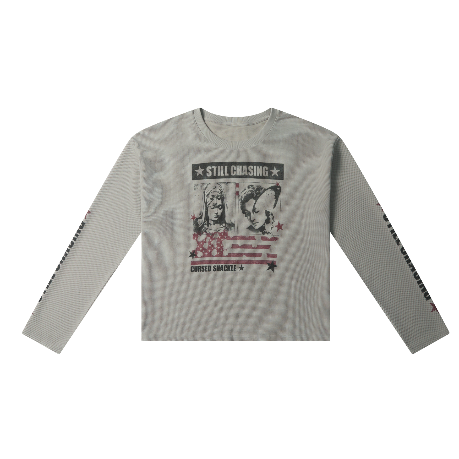Faded Graphic Waffle Long Sleeve