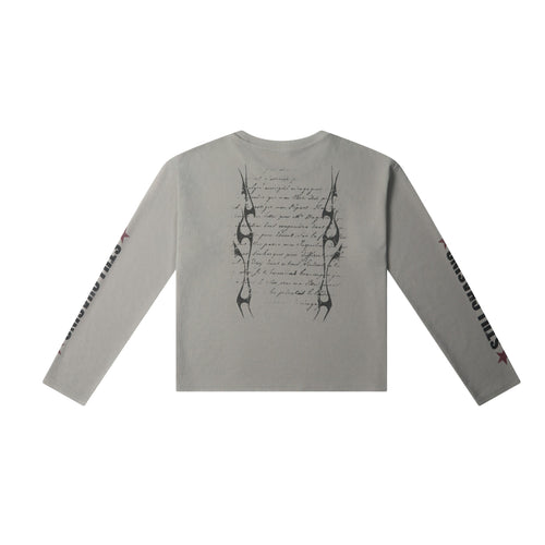 Faded Graphic Waffle Long Sleeve